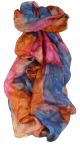 Mulberry Silk Hand Painted Long Scarf Classic Iris by Pashmina & Silk