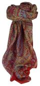 Mulberry Silk Traditional Square Scarf Mithi Flame by Pashmina & Silk