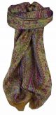 Mulberry Silk Traditional Square Scarf Mithi Caramel by Pashmina & Silk