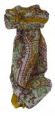 Mulberry Silk Traditional Long Scarf Kannur Gold by Pashmina & Silk