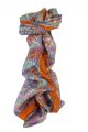 Mulberry Silk Traditional Long Scarf Dor Tangerine by Pashmina & Silk