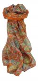 Mulberry Silk Traditional Long Scarf Jald Terracotta by Pashmina & Silk