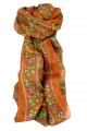 Mulberry Silk Traditional Long Scarf Wagh Copper by Pashmina & Silk