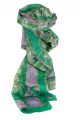 Mulberry Silk Traditional Long Scarf Bijul Green by Pashmina & Silk