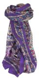 Mulberry Silk Traditional Long Scarf Purna Violet by Pashmina & Silk