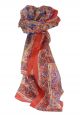 Mulberry Silk Traditional Long Scarf Purna Red by Pashmina & Silk