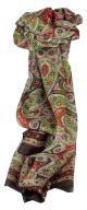 Mulberry Silk Traditional Long Scarf Chaya Maroon by Pashmina & Silk