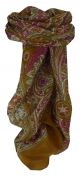 Mulberry Silk Traditional Square Scarf Juhu Gold by Pashmina & Silk