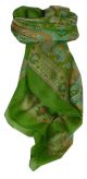 Mulberry Silk Traditional Square Scarf Firoza Sage by Pashmina & Silk