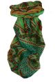 Mulberry Silk Traditional Square Scarf Ami Teal by Pashmina & Silk