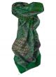 Mulberry Silk Traditional Square Scarf Ajanta Green by Pashmina & Silk