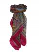 Mulberry Silk Traditional Square Scarf Ajanta Pink by Pashmina & Silk