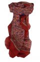 Mulberry Silk Traditional Square Scarf Affya Red by Pashmina & Silk