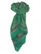 Mulberry Silk Traditional Square Scarf Abbe Teal by Pashmina & Silk
