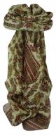 Mulberry Silk Traditional Long Scarf Tezpur Brown by Pashmina & Silk