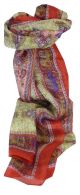 Mulberry Silk Traditional Long Scarf Rei Red by Pashmina & Silk