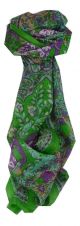 Mulberry Silk Traditional Long Scarf Nam Lime by Pashmina & Silk