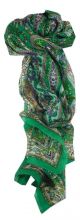 Mulberry Silk Traditional Long Scarf Ikna Teal by Pashmina & Silk