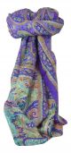Mulberry Silk Traditional Long Scarf Koel Violet by Pashmina & Silk