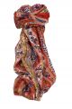 Mulberry Silk Traditional Long Scarf Yola Red by Pashmina & Silk