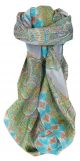Mulberry Silk Traditional Square Scarf Andrha Pearl by Pashmina & Silk