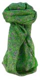 Mulberry Silk Traditional Square Scarf Dula Jade by Pashmina & Silk