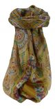 Mulberry Silk Traditional Square Scarf Nadia Caramel by Pashmina & Silk