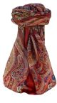 Mulberry Silk Traditional Square Scarf Nadia Scarlet by Pashmina & Silk
