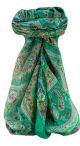 Mulberry Silk Traditional Square Scarf Nadia Jade by Pashmina & Silk