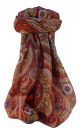 Mulberry Silk Traditional Square Scarf Kuldeep Scarlet by Pashmina & Silk
