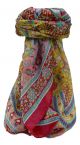 Mulberry Silk Traditional Square Scarf Rajpoor Wine by Pashmina & Silk