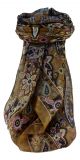 Mulberry Silk Traditional Square Scarf Ravi Chestnut by Pashmina & Silk