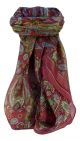 Mulberry Silk Traditional Square Scarf Ravi Rose by Pashmina & Silk