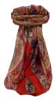 Mulberry Silk Traditional Square Scarf Ridan Scarlet by Pashmina & Silk