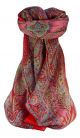 Mulberry Silk Traditional Square Scarf Sariz Scarlet by Pashmina & Silk