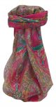 Mulberry Silk Traditional Square Scarf Sunil Pink by Pashmina & Silk