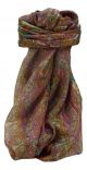 Mulberry Silk Traditional Square Scarf Sunil Chestnut by Pashmina & Silk