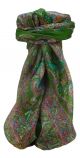Mulberry Silk Traditional Square Scarf Sunil Sage by Pashmina & Silk
