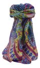 Mulberry Silk Traditional Square Scarf Vikash Violet by Pashmina & Silk