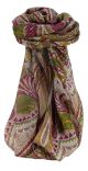 Mulberry Silk Traditional Square Scarf Zubin Chestnut by Pashmina & Silk