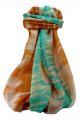 Mulberry Silk Contemporary Long Scarf Shibli Terracotta by Pashmina & Silk