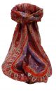 Mulberry Silk Traditional Long Scarf Amrindar Scarlet by Pashmina & Silk