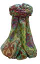 Mulberry Silk Traditional Long Scarf Dasari Chestnut by Pashmina & Silk