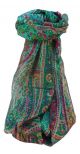Mulberry Silk Traditional Long Scarf Shreya Emerald by Pashmina & Silk