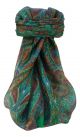 Mulberry Silk Traditional Square Scarf Zee Emerald by Pashmina & Silk