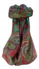 Mulberry Silk Traditional Square Scarf Zee Scarlet by Pashmina & Silk