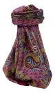 Mulberry Silk Traditional Square Scarf Osh Wine by Pashmina & Silk