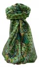 Mulberry Silk Traditional Square Scarf Osh Sage by Pashmina & Silk