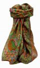 Mulberry Silk Traditional Square Scarf Osh Terracotta by Pashmina & Silk