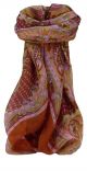 Mulberry Silk Traditional Square Scarf Omana Terracotta by Pashmina & Silk